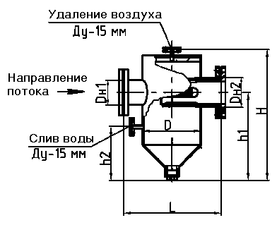 [Изображение: [чертёж] Грязевик тепловых пунктов (абонентский) - ГТП (серия ТС-569)]